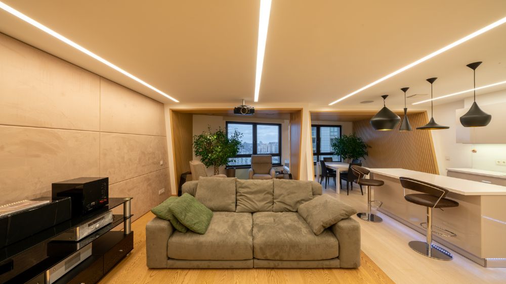Modern Apartment Interior False Ceiling Lighting -Renaisance Kitchen & Home Solutions Pvt. Ltd. Blog